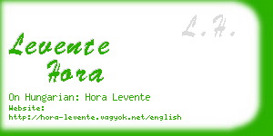 levente hora business card